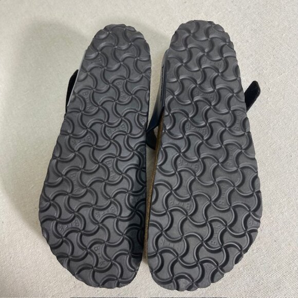 Birkenstock Gizeh Thong Sandal Ice Pearl Onyx Metallic Blue Sz EU 39 US 8 Womens - Picture 5 of 9